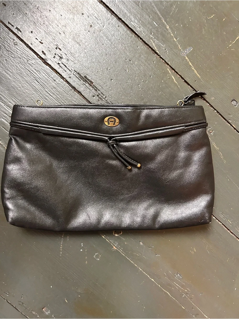Vintage Black‎ 1980’s Etienne Aigner Leather Purse - No Strap
